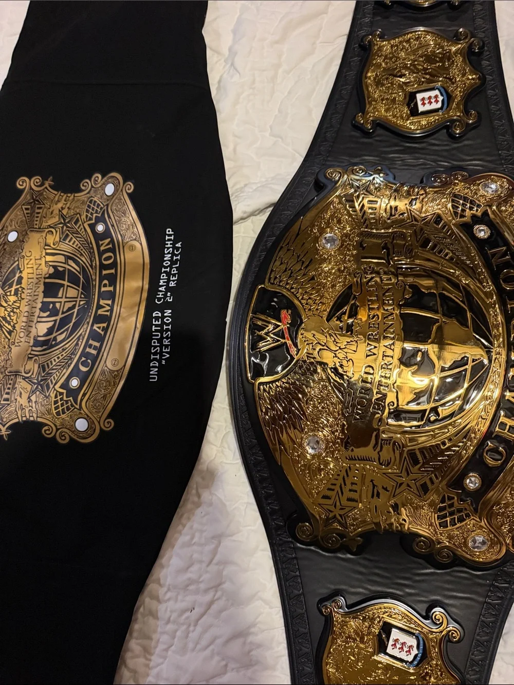 Champion Black and Gold Wrestling Championship Belt